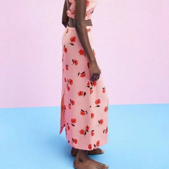 Pink Linen Floral 2-piece Set XS - Picture 4 of 12